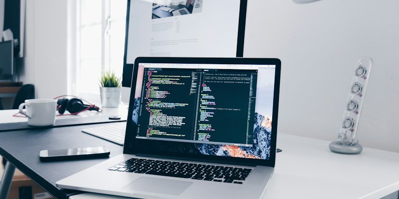 Custom application code being written in a development environment